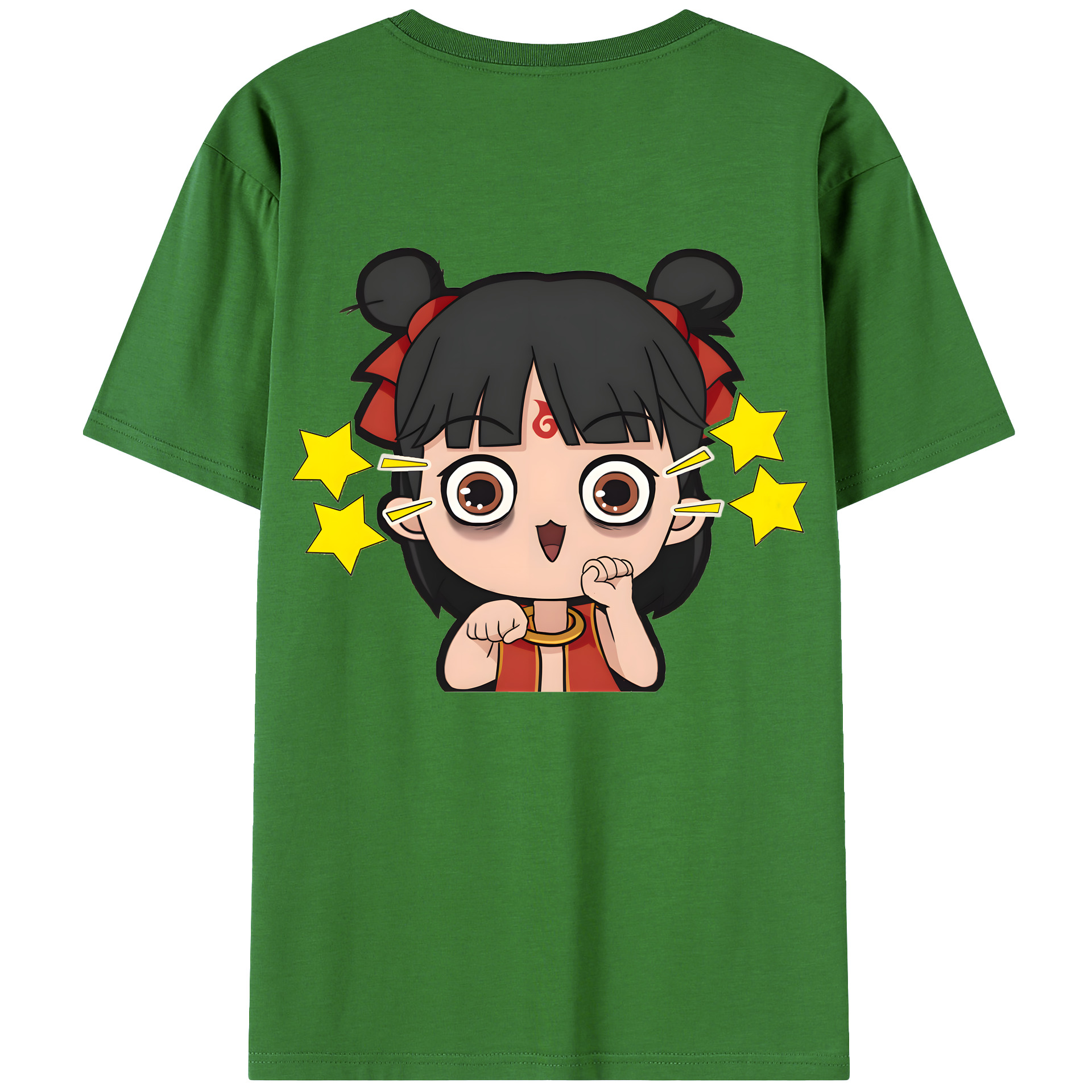 （画像用） Ne Zha 2 ナタ 魔童の大暴れ レディース半袖Tシャツ(バックプリント)